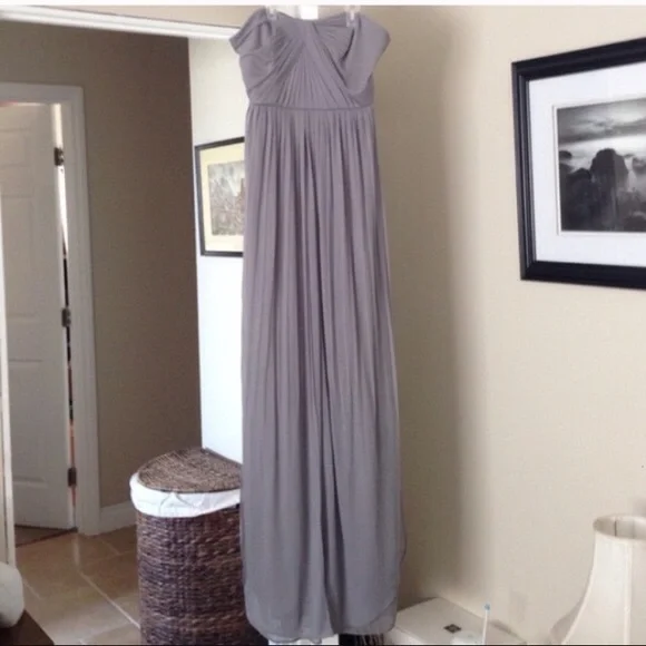 david's bridal convertible bridesmaid dress Dove Trendy Mermaid Spaghetti Straps Ruched Slit Satin Bridesmaid Dresses, Copper